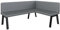 FURNISTAR Eckbank Akiko Metal A - Eckbankgruppe für Ihrem Esszimmer, Küche modern, Sitzecke, Essecke. Perfekt für Küche, Büro und Rezeption. Solide und Starke Verarbeitung. (168x128-Rechts-Soft29)