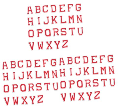 STOBOK 78-Teiliges Set Beschläge für Rollos Handwerk Nähen Patch Stoffbuchstaben aufbügeln weihnachtsdeko schwarze und weiße Klebeflecken Cartoon-Patches Anzahl Banner Sticketikett