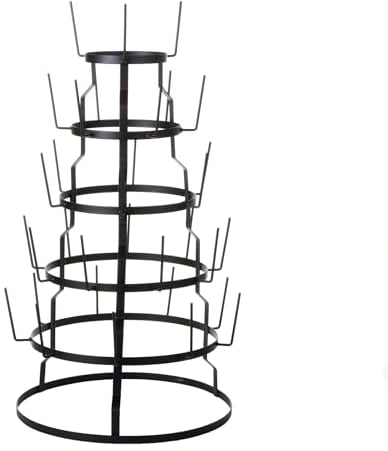 MICA Decorations Becherhalter Etagere - 44x44x76 cm - Metall - Schwarz