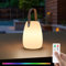 Outdoor Akku Lampe Tragbare Kabellos Dimmbare Tischlampe Wiederaufladbares Wasserdichtes 8 Farben RBG LED Außen Tischleuchte für Tisch Bar Terrasse ostern BBQ dekoration (Glatt, Leder)