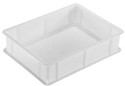 METRO Profesional Caja de masa para pan/pizza, 40x30x10 cm, 10 L, blanco, apilable, apto para microondas, congelador y lavavajillas, contenedor alimentario, fermentación (10 litros)