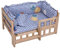 Hundebett Erhöhtes Hundebett aus Holz mit Zaun und Treppe. Haustierbett mit Massivholzbrett und waschbarer weicher Mattenhütte für kleine Hunde und Katzen Hundehütte