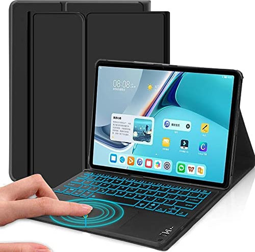 QYiiD Backlit Touchpad Keyboard Case for Lenovo Tab P11 2nd Gen 11.5 (TB350FU / TB350XU) 2023, 7 Colors Backlight Magnetic Keyboard Auto Sleep/Wake Cover for Lenovo Tab P11 Gen 2, Black