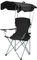 Kedia - Silla de camping plegable con techo de sombrilla, portabebidas, silla de pesca para camping, pesca y excursión playa, color negro