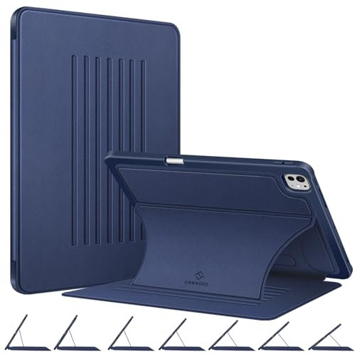 Fintie Funda magnética con Soporte para iPad Pro de 13 Pulgadas (M4) 2024, múltiples ángulos, a Prueba de Golpes, Funda de TPU Suave Resistente con Soporte para lápices, Apagado y Encendido
