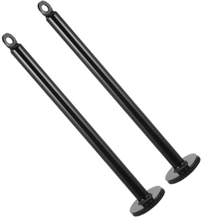 FOYTOKI 2pcs Barbell Rack Weights Lifting Pin Pulley Cable Machine Attachment Weight Plate Storage Rack Arm Muscle Training Rack Fitness Pulley Machine Equipment Muscle Training Tool Black