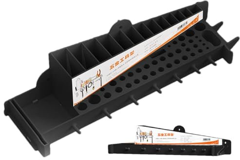 Wall Mounted Tool Organizer, Heavy Duty Tool Storage Rack, Adjustable Hanging Tool Storage, Multipurpose Garage Organization System 15.35x4.33x3.54 for Garage, Indoor Use (White, Black, Blue)