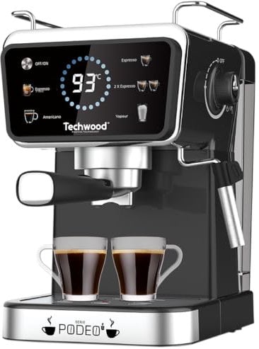 Techwood Máquina de café expreso TCA-1386EXN