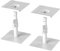 suptek Speaker Stand Desktop Mount Set, 9.6 x 8.8 inch Trays, Height Adjustment and Tilt, Universal Audio Holders for Computer and Bookshelf Speakers, Compatibility with HiFi Speakers, White, SDM001TW