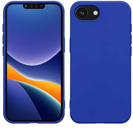 kwmobile Hülle kompatibel mit Apple iPhone 16e Hülle - gummierte TPU Silikon Handyhülle - Schutzhülle für kabelloses Laden - Case in Baltik Blau