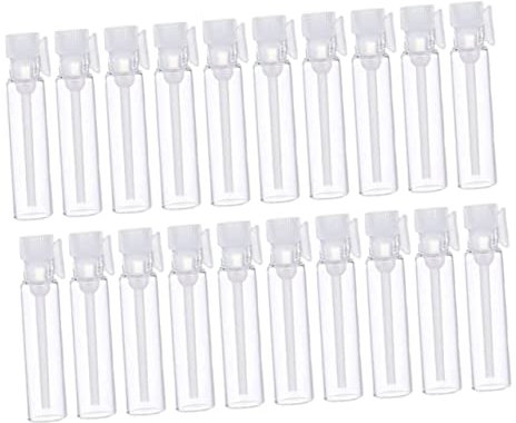 DRESSOOS 100pcs Portable Glass Perfume Dropper Bottles Sample Vials for Home Use Storage