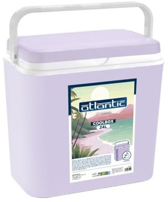 Nevera Pasiva 24L con asa - La Mejor Nevera portatil para Camping, Playa, o Campo. (Lila, 24L)