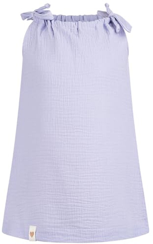 Smarilla Baby Mädchen Musselin Kleid Trägerkleid Sommerkleid Uni, Bekleidungsgröße: 74/80, Farbe: Flieder