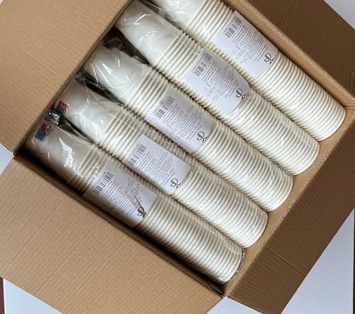 DPdantepellacani 1000 Bicchieri in Carta per acqua bibite caffé americano cappuccino capacità 240 ml / 250 ml Colore Bianco biodegradabili cartoncino Bicchiere Medio Cartoncino 8oz Bar Ristorante