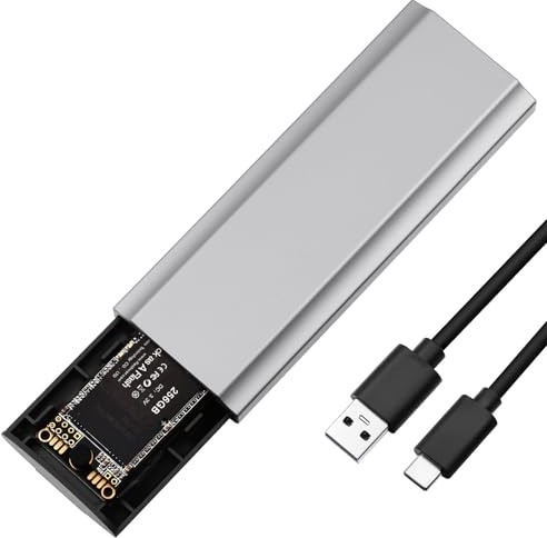 AXFEE M.2 NVMe SSD Enclosure, 10Gbps USB 3.2 Gen 2 NVMe Enclosure | Aluminum Tool-Free Nvme External-enclosure,USB C nvme-adapter Support UASP & TRIM for M & M+B Key in 2230/2242/2260/2280 SSDs