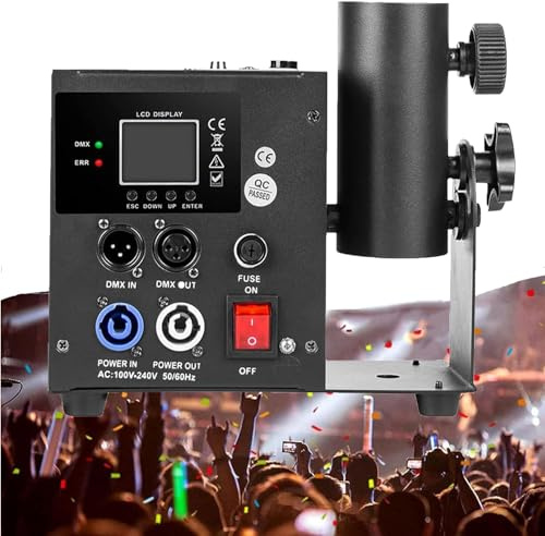 MQDLJSE Konfettimaschine, professioneller elektrischer Konfettiwerfer, DMX-gesteuertes Konfetti mit Fernbedienung, Konfetti-Shooter für DJs, Partys, Hochzeiten und Bühnen
