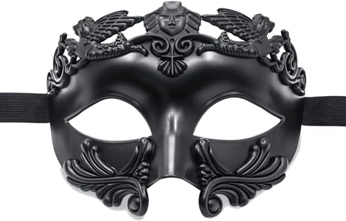 MZinge Maskerade Maske für Männer – römische griechische Maske – venezianische Halbgesichtsmaske für Maskarade, Ball, Karneval, Halloween-Party