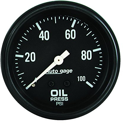 AUTO METER 2312 Autogage Oil Pressure Gauge,2.625 in.