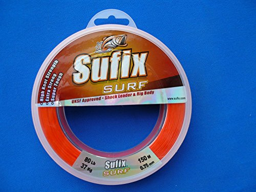 Sufix Surf leader Arancione stile Lenza 80lb 0,75 mm 150 m