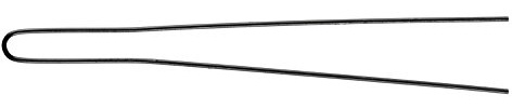 Comair 3150080 Postichenadeln, 50er Beutel glatt, 75 x 0.8mm, schwarz