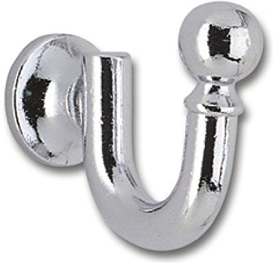 SIRO 584-30ZN1 Einfachhakerl/Zierhakerl Sia Breite 16 mm, Höhe 30 mm, ZN verchromt poliert