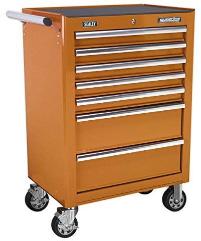 Sealey Ap26479To Rollcab 7 Drawer With Ball Bearing Runners - Orange
