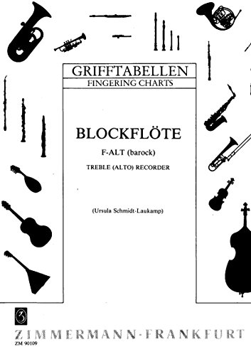 Musikverlag Zimmermann GmbH & Co. KG GRIFFTABELLE BLOCKFLOETE (BAROCK) - arrangiert für Altblockflöte [Noten/Sheetmusic]