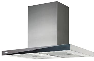 Cata Campana Extractora Decorativa Isla Legend 5 Niveles de Extracción Panel de Control Táctil con Temporizador de Desconexión Automática Motor Extra Silencioso Iluminación LED Ancho 90 cm Color Inox
