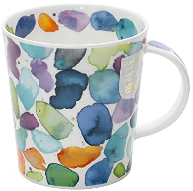 Dunoon Lomond Fine Bone China Mug - Blobs Blue