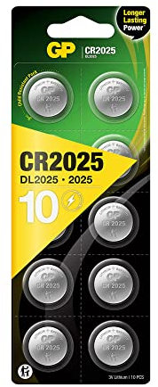 CR2025 CR 2025 (cr2025e) LITHIUM PILE BOUTON (3V, 10 paquet) GP marchandise de marque