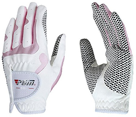 PGM Golf-Handschuhe für Damen, verbessertes Griffsystem, kühl und bequem, Weiß/Rosa, Gr. M