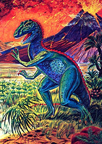 Toland Home Garden Run Dino Run 71,1 x 101,6 cm dekorative Dinosaurier-Malerei Haus Flagge