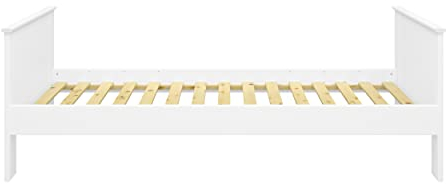 Hoppekids Alba (Jugend-)Einzelbett, Weiß, Liegefläche 90x200cm, MDF Holz, 208 x 72 x 99 cm (B/H/T), optional mit Bettschublade