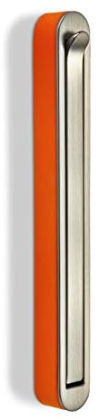 Aufbau - Klapphaken HARZ Edelstahloptik/orange 140 x 16 mm Kleiderlüfter Jackenhaken Garderobenhaken klappbar von SO-TECH®
