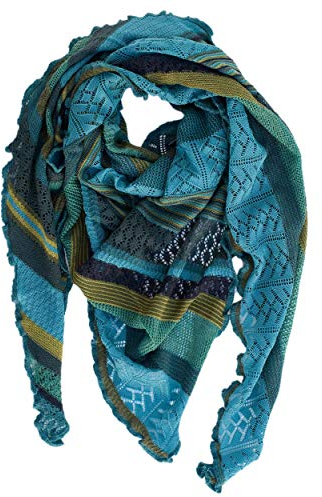 Invero, Merino Dreieckstuch/Schal Kyra, 100% Wolle (Petrol)