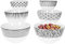 MamboCat Seoul 6er Müsli-Schalen-Set schwarz-weiß I modernes Design-Schüssel-Set für 6 Personen I extravagante Schüsseln mit Muster - Salat Bowl Ø 14 cm I Müsli-Schale weiß-schwarz 6 Stück