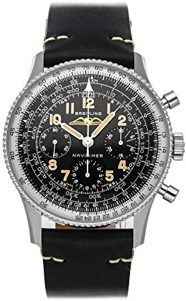 Breitling Navitimer AB0910371B1X1 mechanische (automatische) Herren-Armbanduhr mit schwarzem Zifferblatt, Armband