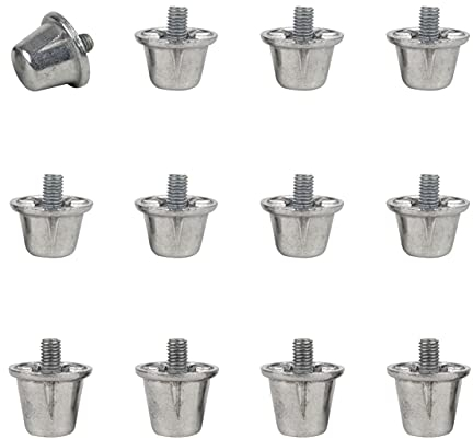 55 Sport Squad Aluminium Replacement Football Studs - 12 Pack (13/16mm) - Silver
