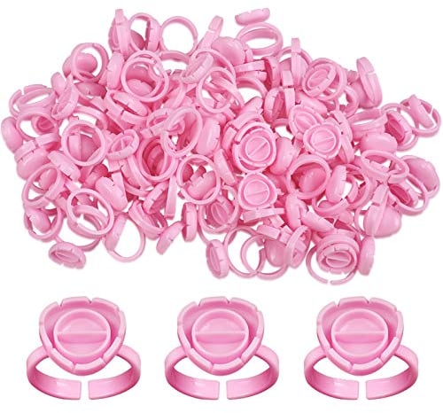Fenshine stk. Einweg-Kleber Halter Wimpernkleber Halter Glue Ring Cups Lash Extension Volume Lashes Quick Blossom Cups for Eyelash Extension