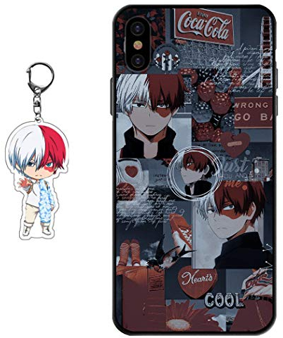 Staremeplz Hülle für iPhone XR Anime Handyhülle [Mit Schlüsselbund] Cartoons Silikon Sanft Bumper Case Hülle für iPhone XR