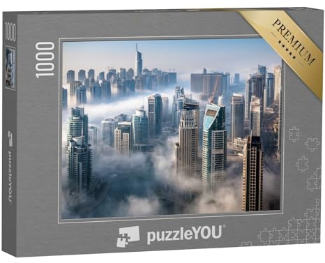 puzzleYOU: Puzzle 1000 Teile „Skyline von Dubai, EIN beeindruckender Blick von Oben“ – aus der Puzzle-Kollektion Dubai, Wolkenkratzer, Städte Weltweit