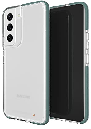 ZAGG Santa Cruz D30 Protective Case for Samsung Galaxy S22, Slim, Shockproof, MagSafe (Clear Green)