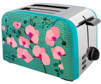 Pylones, Toaster / Toaster – Toast'in Orchidee, 19 x 26 x 16 cm, Blau