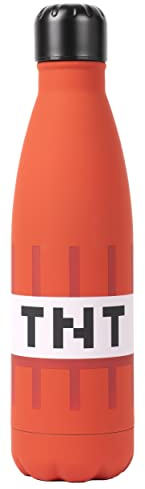 Minecraft - Stainless Steel Water Bottle - Red TNT - Video Game Kids Water Bottle - 550ml Gifts - Official Merchandise