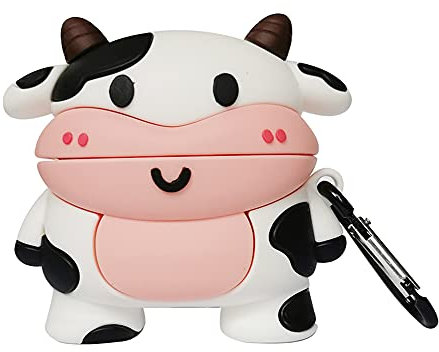 Compatibile Con Custodia AirPods Pro Mucche, Bambini Adolescenti Ragazze Donne Silicone TPU Disegno Animale Mucche Cover per Custodia AirPod Pro, Cute Cartoon 3D Cow Case For AirPods Pro - Mucche