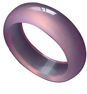 BXSMNH Hetian Natürlicher Natürlicher Achat Ring, Rosa Eisachat Chalcedon Ring Schwanz Ring Schmuck Zeigefinger Jade Ring Lila Rosa Damen Jade Ring Schmuck (Color : Purple, Size : 18mm)
