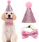 Geburtstag Hut Hund Katze Partyhüte mit Fliege Pailletten Verstellbarem Headwear Kostüm für Katzen Hunde 2 Stück