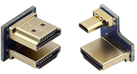 chenyang 2 Pack HDMI auf HDMI/Micro HDMI 180 Grad abgewinkelte Anschlussbuchse für Raspberry PI 3B/3B+/4B