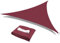 GICHUE Jardín Sombrilla Vela, Triángulo Impermeable Jardín Patio Sombrilla Vela Sol, Toldo Protector Solar Jardín Playa Patio Canopy,Burgundy,3x3x3m