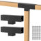 Kit de bricolage FMhotu pour pergola, supports en T à 3 voies, support en bois surélevé, pour 4 x 4 (8,9 x 8,9 cm), kit de quincaillerie pour pergola, jardin, bois